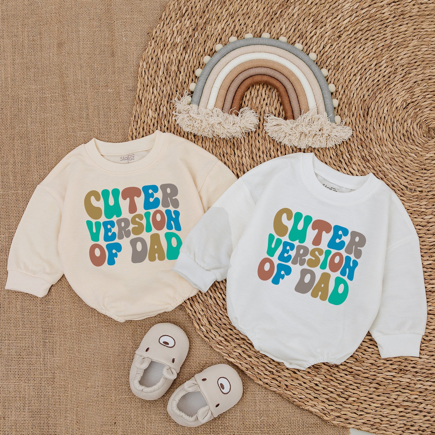 Cuter Version of Daddy Baby Romper Baby Boy Clothes Father's Day Newborn Outfit image 3