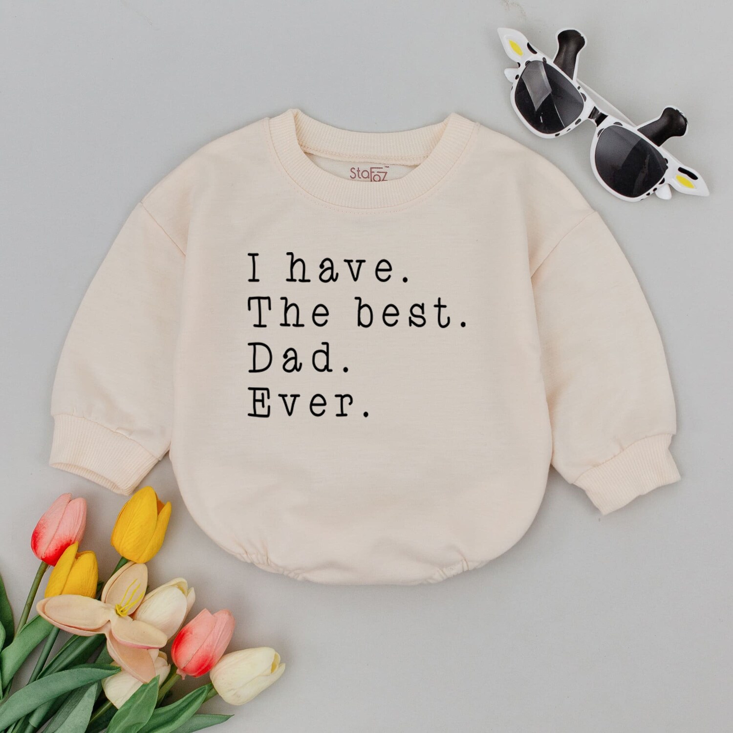 Best Dad Ever Baby Romper Funny Father's Day New Dad Birthday Baby Gift image 1