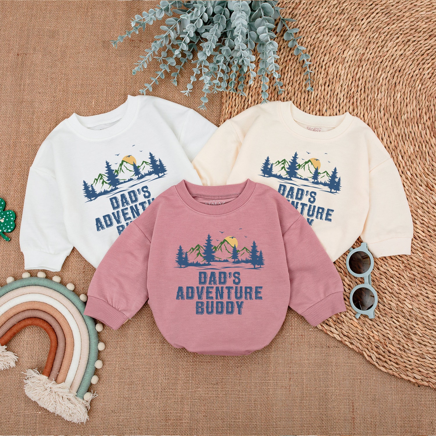 Dad's Adventure Buddy Baby Romper Daddy & Me Bodysuit Baby Girl Outfit Gift for Baby Boy image 3