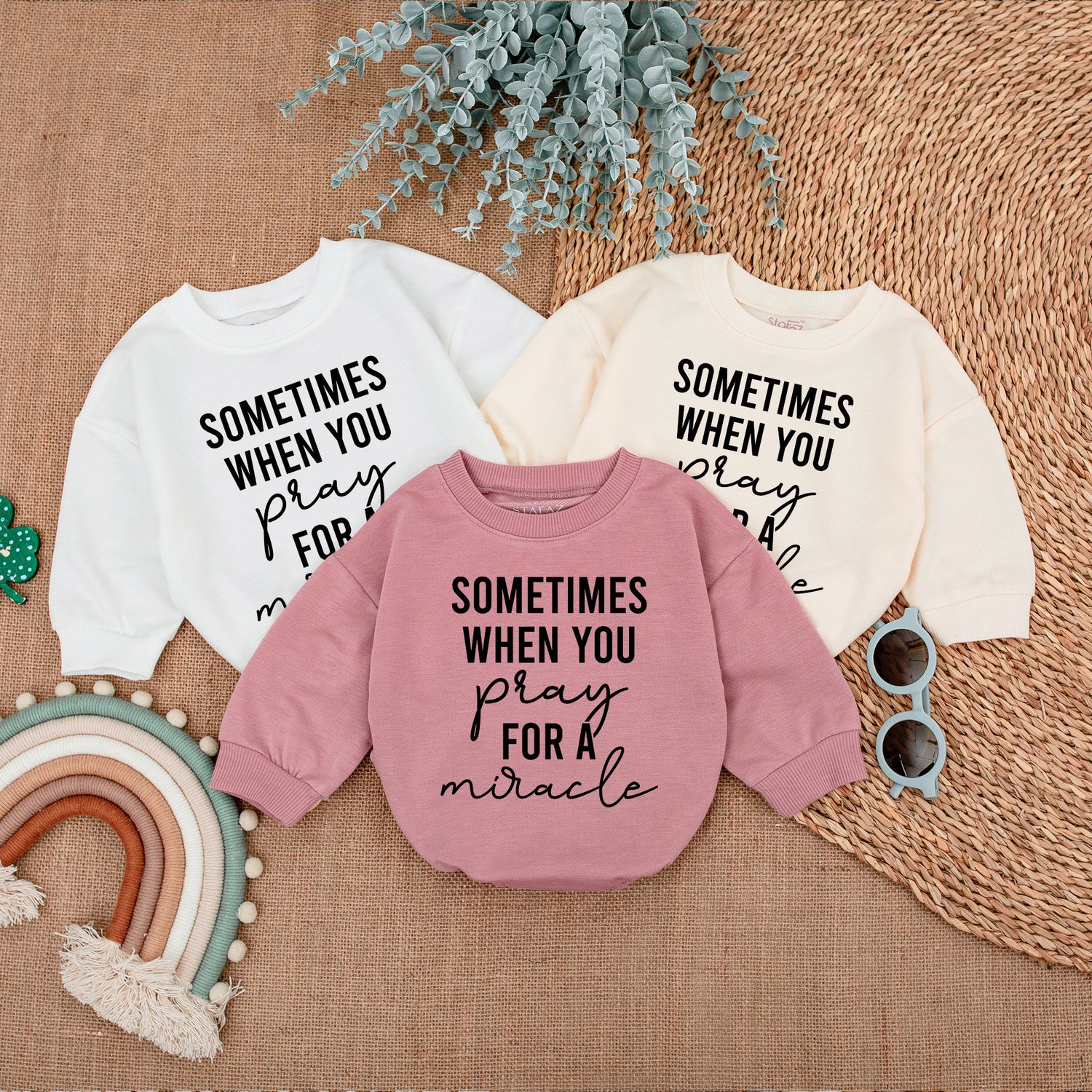 Twins Baby Pregnancy Announcement Romper Outfit Christian Baby Clothes Brother Gift image 2