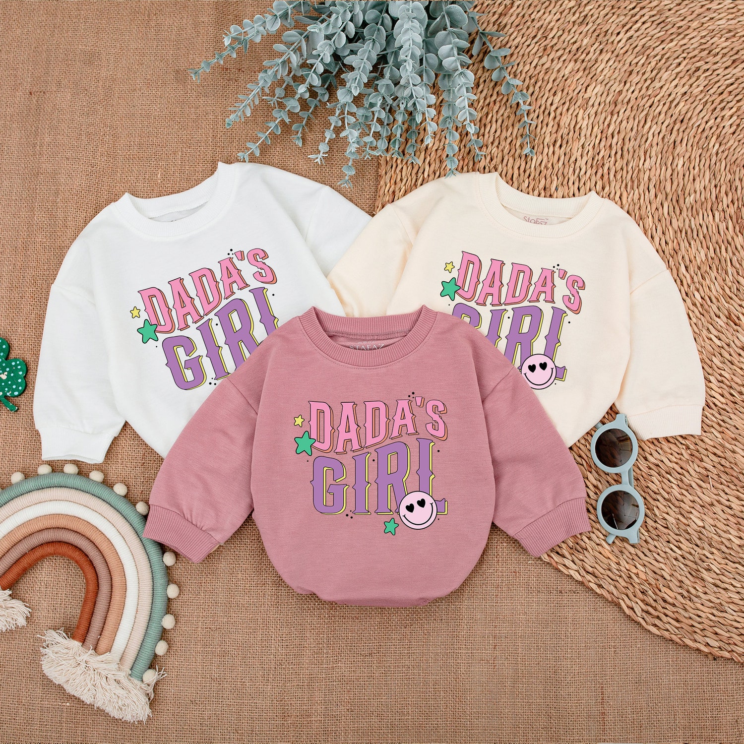 Daddy's Girl Era Baby Romper Daddy & Me Bodysuit Cute Baby Girl Outfit Baby Shower Gift image 3