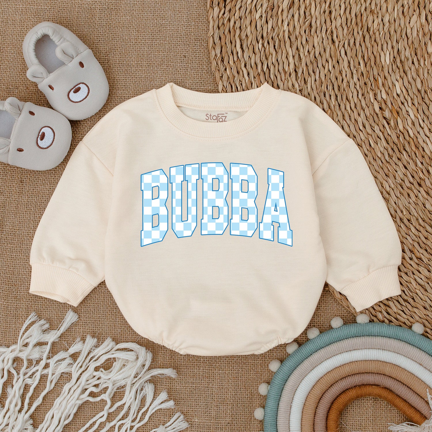 Bubba Baby Romper Cute Baby Boy Outfit Newborn Bodysuit Gift for Baby Boy image 1