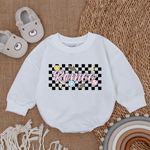 Personalized Baby Girl Bubble Romper Custom Baby Outfit Unique Baby Gift Baby Bodysuit image 0