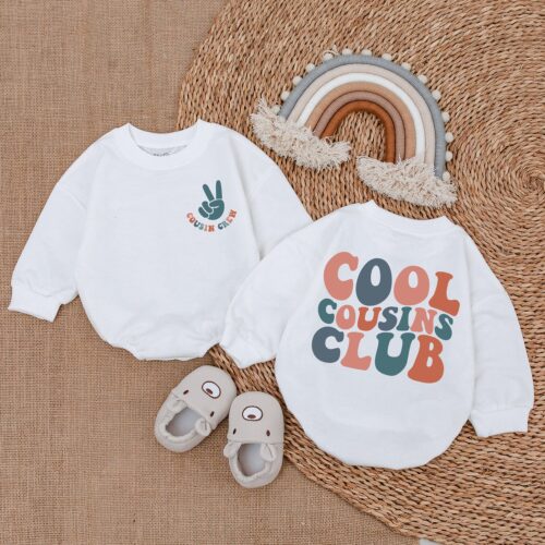 Cool Cousin Club Shirt New Cousin Reveal Gift Family Reunion Newborn Romper Cousin Crew Apparel image 0