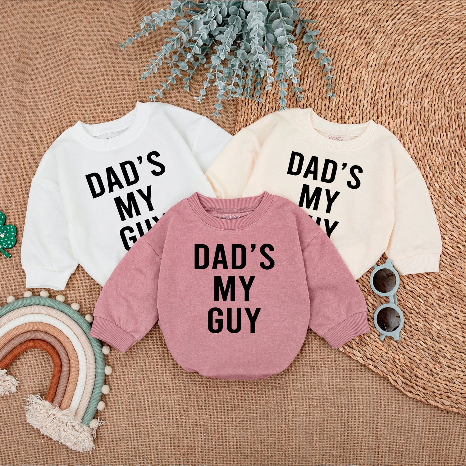 Dad's My Guy Baby Bodysuit Gender Reveal Outfit Baby Shower Gift Father's Day Romper image 3