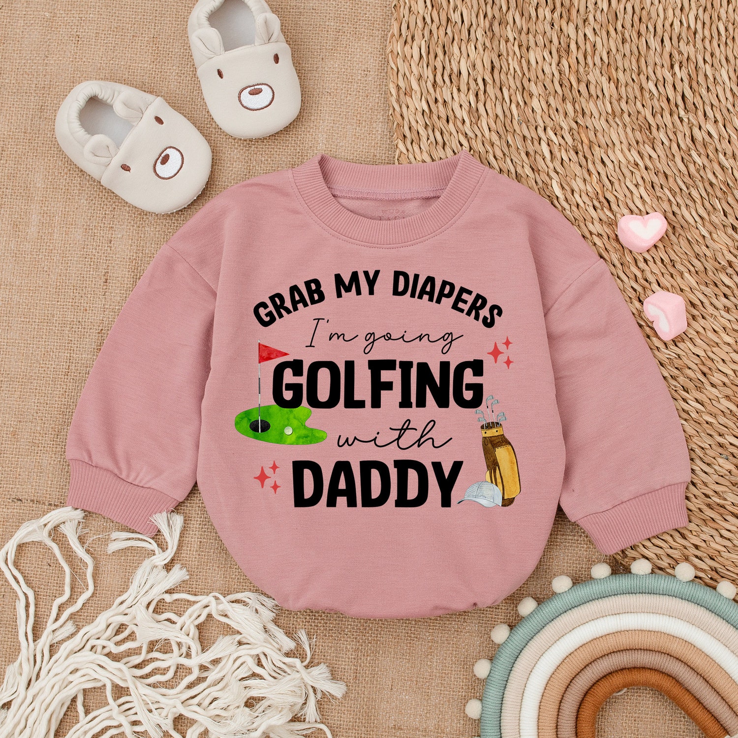 Going Golfing With Daddy Baby Bodysuit Golf Baby Outfit Newborn Romper Baby Shower Gift image 1