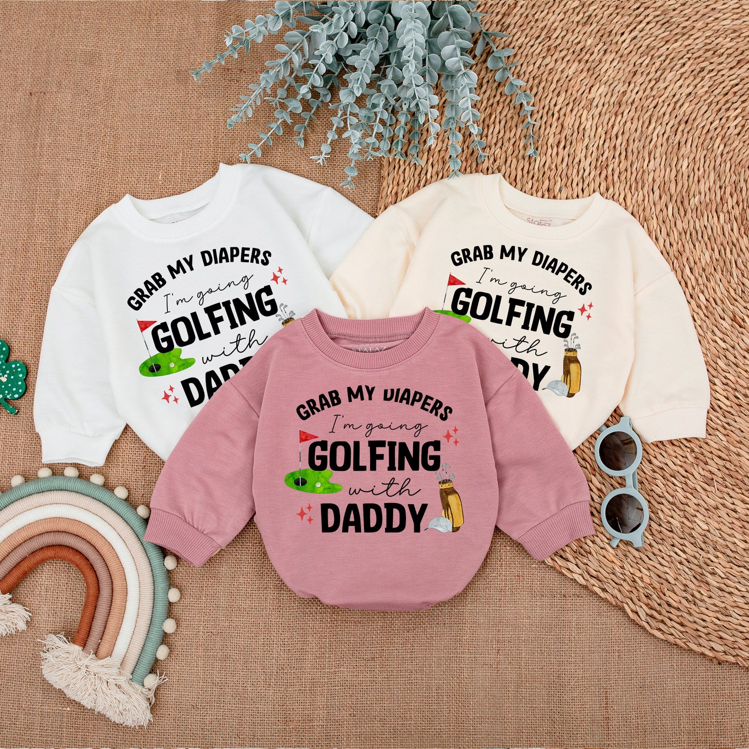 Going Golfing With Daddy Baby Bodysuit Golf Baby Outfit Newborn Romper Baby Shower Gift image 3