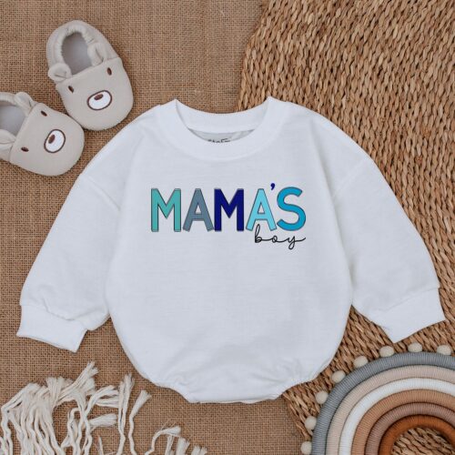 My Mama's Boy Era Romper Baby Boy Bodysuit Mama's Boy Shirt Baby Boy Outfit Gift image 0