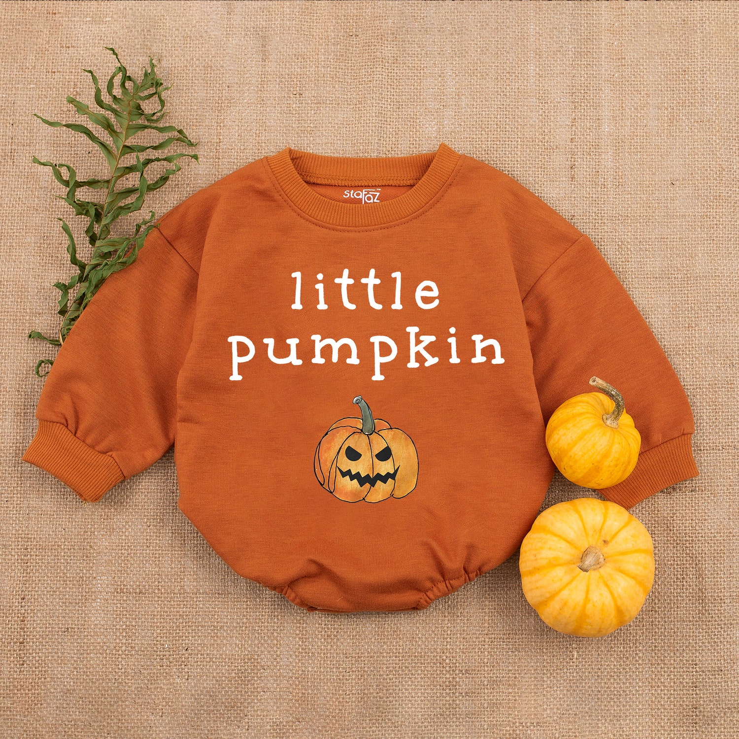 Little Pumpkin Baby Romper Baby Girl/Boy Halloween Outfit Baby Shower Gift Fall Bodysuit image 3