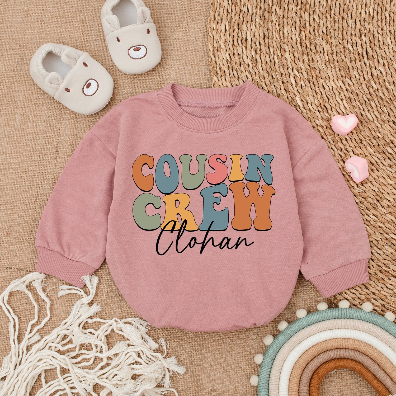 Matching Cousin Crew Shirts for Kids Big Cousin Outfit Funny Baby Shower Gift image 1