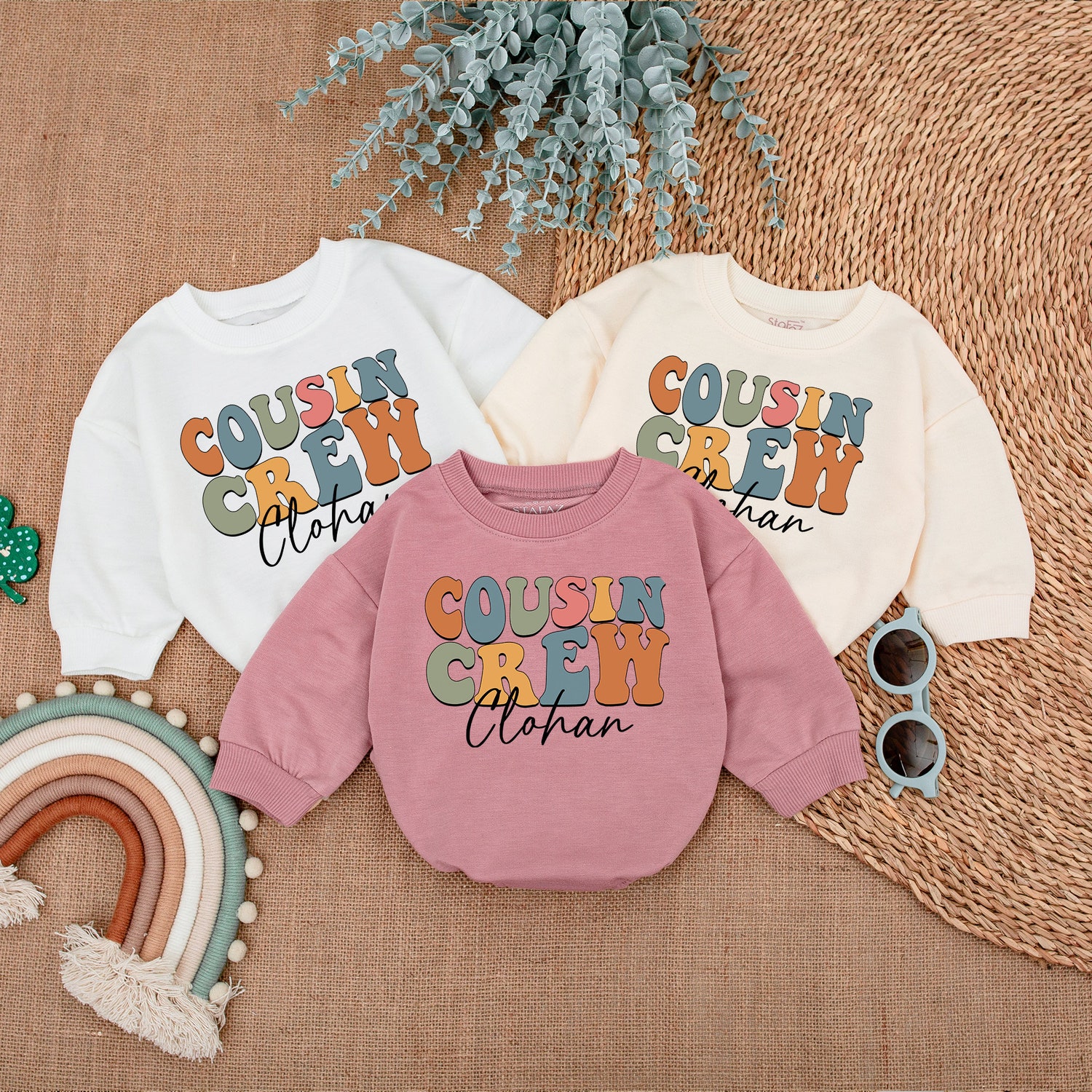 Matching Cousin Crew Shirts for Kids Big Cousin Outfit Funny Baby Shower Gift image 2