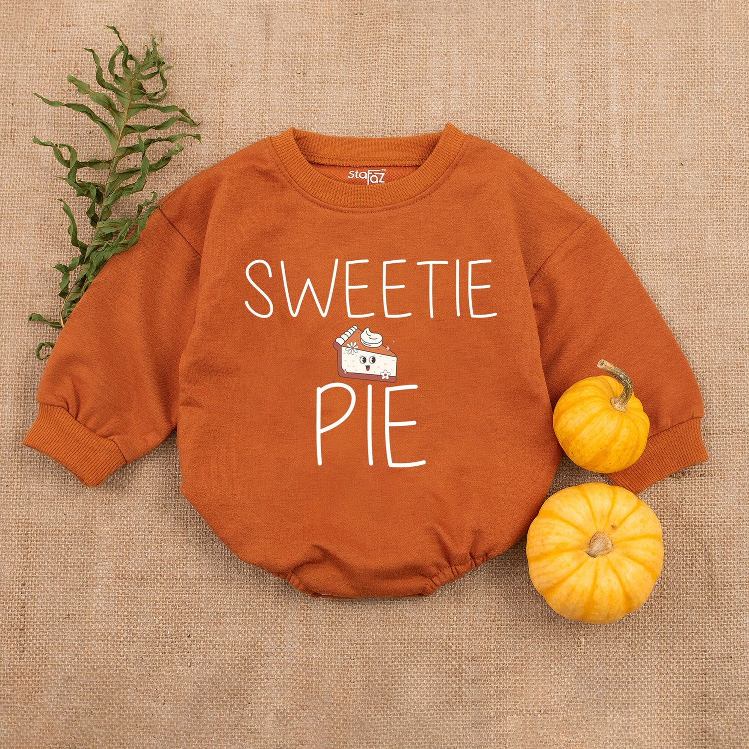 Thanksgiving Baby Romper Sweetie Pie Infant Outfit Fall Baby Girl Clothes First Thanksgiving Bodysuit image 2