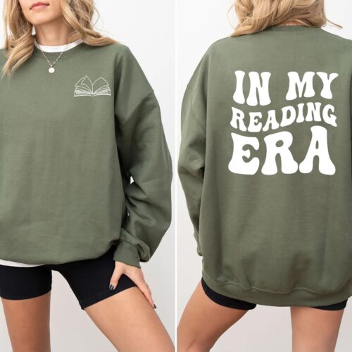 Book Lover Shirt Reading Era Sweatshirt Bookworm Sweater Book Club Gift Sister Present image 0