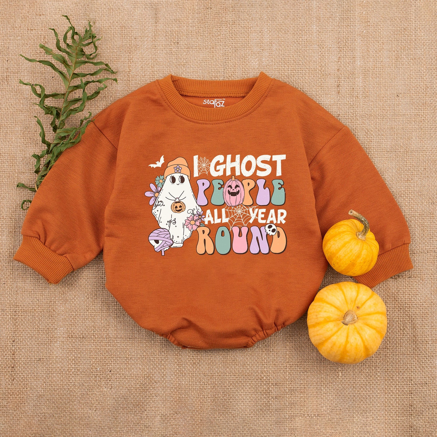 Ghost People My First Halloween Baby Romper Year Round Bubble Outfit for Boys image 3