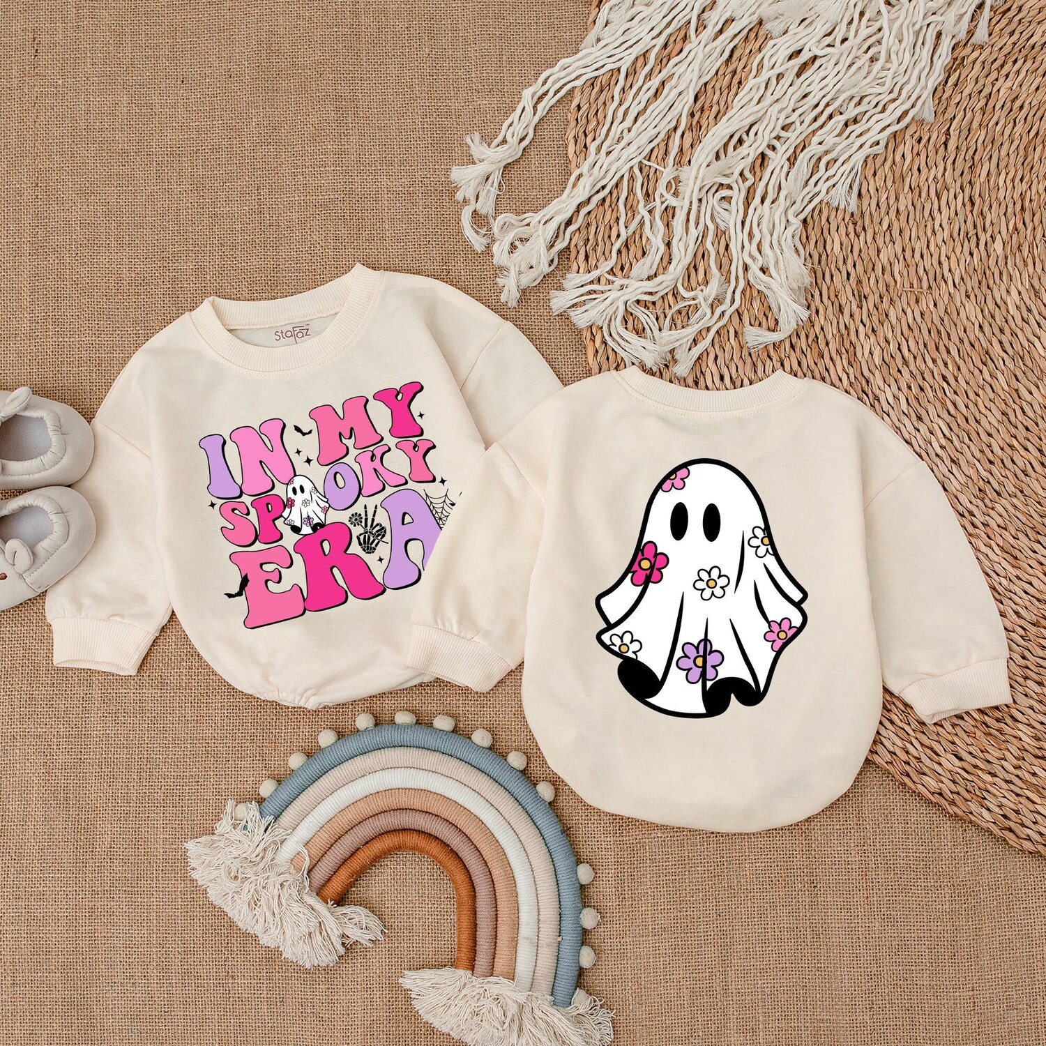 Spooky Era Baby Bodysuit Cute Halloween Romper First Halloween Outfit Baby Clothes image 1