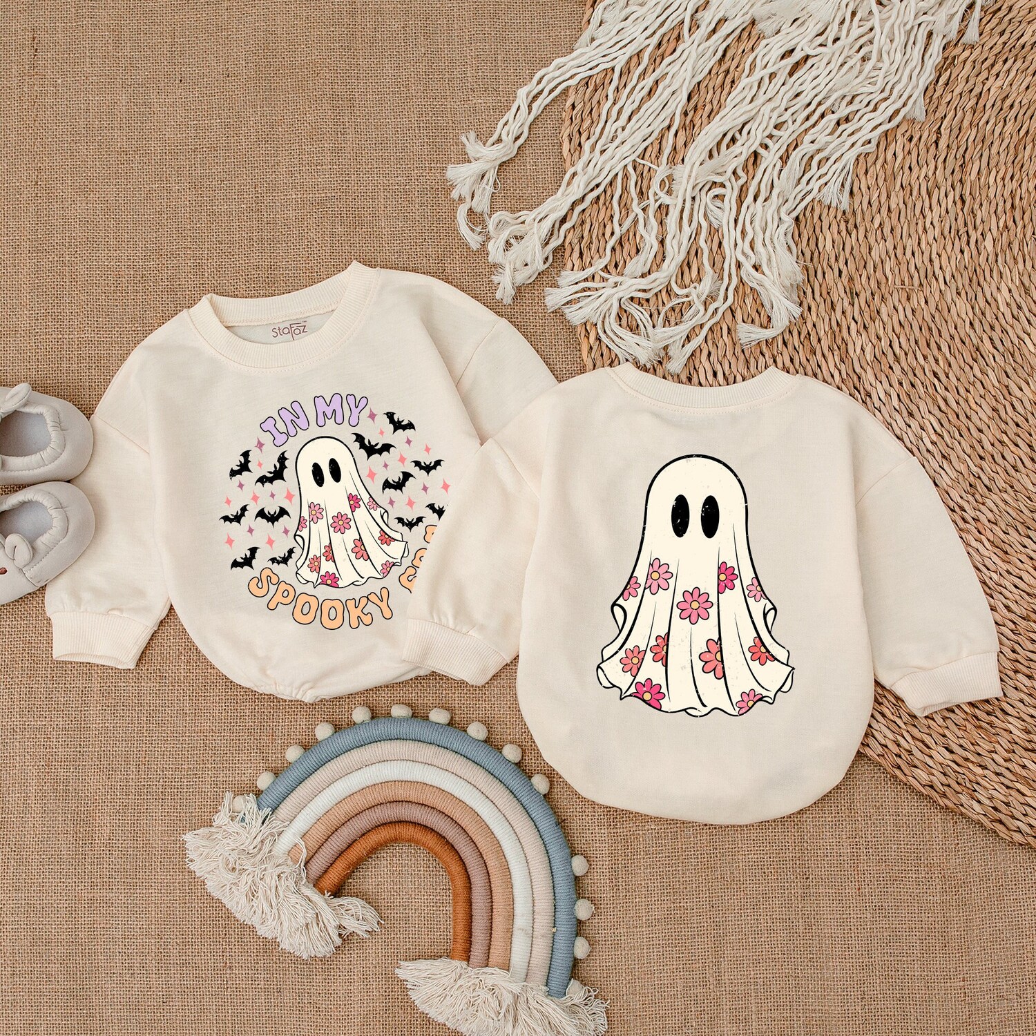 Spooky Era Baby Bodysuit Cute Halloween Romper First Halloween Outfit Baby Clothes image 1