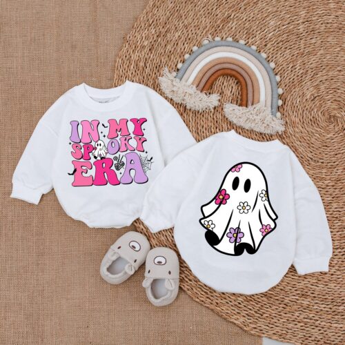 Spooky Era Baby Bodysuit Cute Halloween Romper First Halloween Outfit Baby Clothes image 0