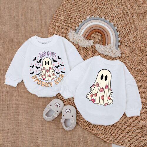 Spooky Era Baby Bodysuit Cute Halloween Romper First Halloween Outfit Baby Clothes image 0