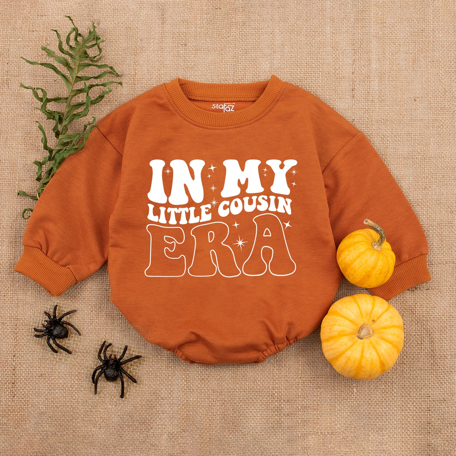 In My Little Cousin Era Romper New Cousin Reveal Baby Bodysuit Family Announcement Gift image 4