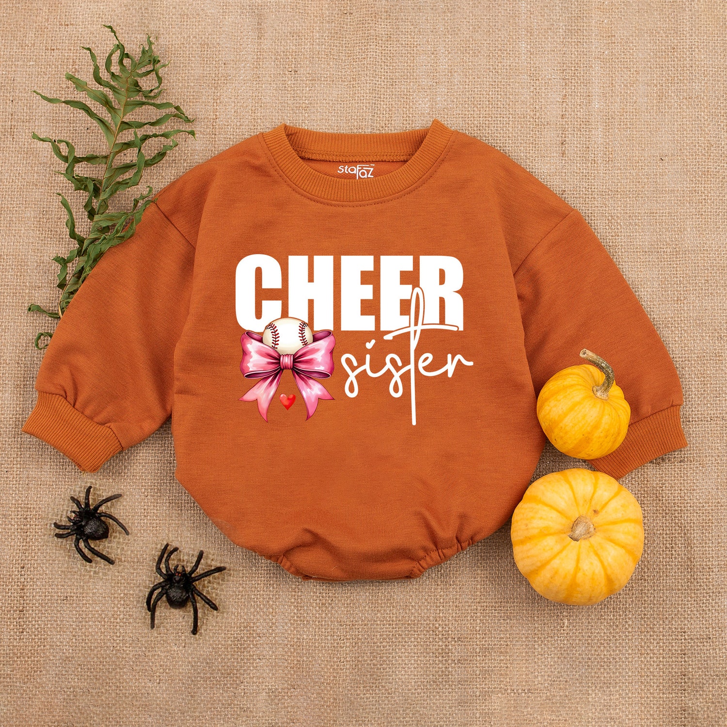 Cheer Sister Baseball Romper Baby Girl Outfit Gift for Baby Sister image 4