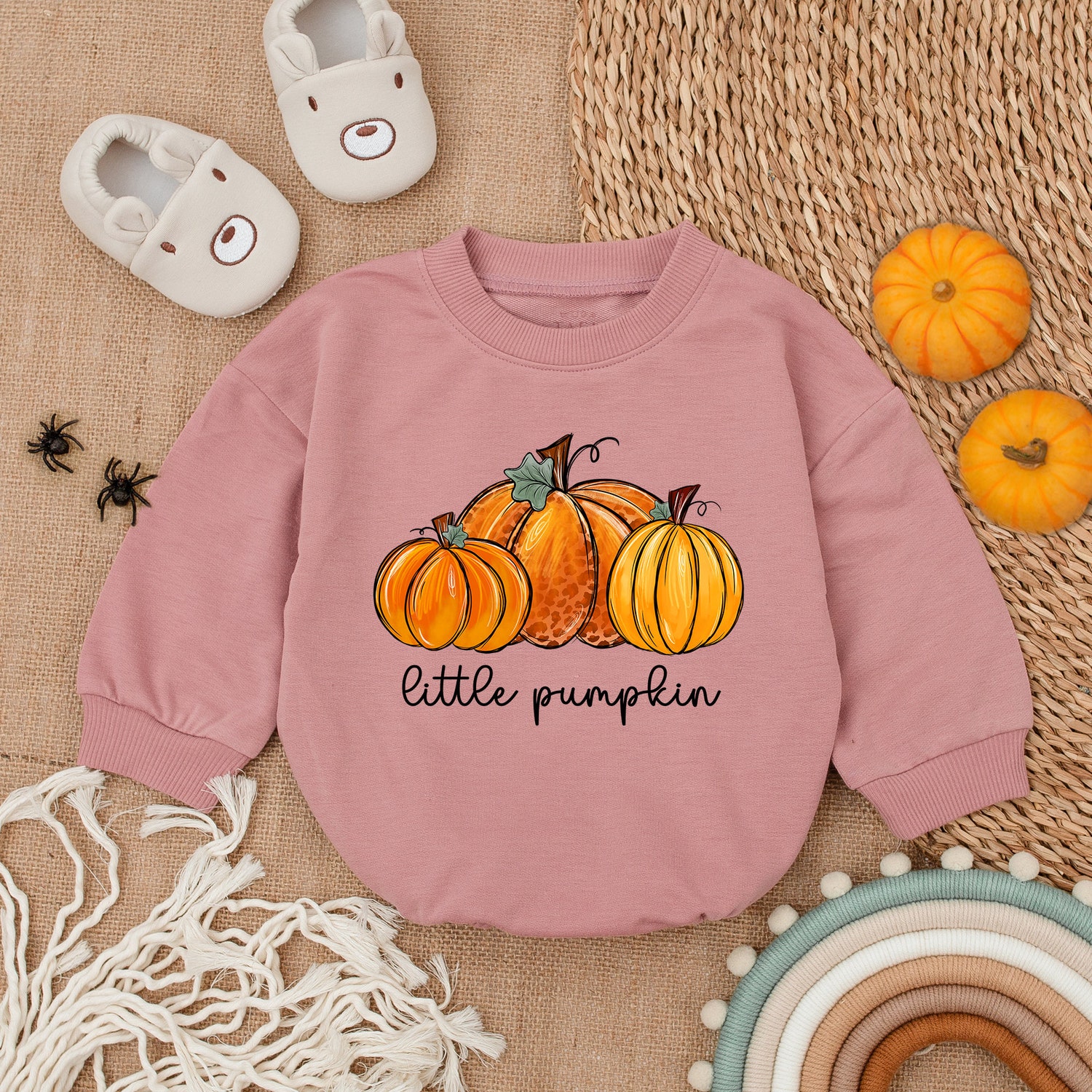 First Thanksgiving Baby Romper Little Turkey Baby Outfit Fall Baby Girl Clothes Baby Shower Gift image 2