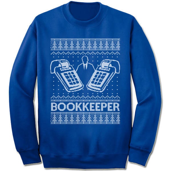 Bookkeeper Christmas Sweater Funny Accountant Sweatshirt for Men & Women Ugly Xmas Gift image 1