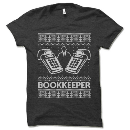 Bookkeeper Christmas T-Shirt Unique Bookkeeper Holiday Gift Accounting Christmas Apparel image 0