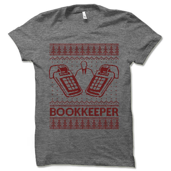 Bookkeeper Christmas T-Shirt Unique Bookkeeper Holiday Gift Accounting Christmas Apparel image 5