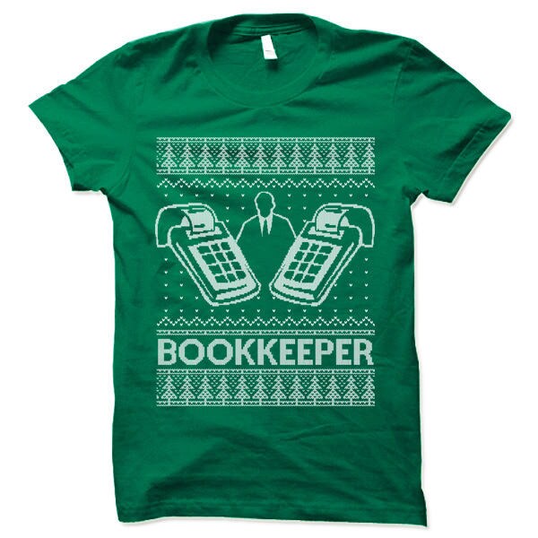 Bookkeeper Christmas T-Shirt Unique Bookkeeper Holiday Gift Accounting Christmas Apparel image 1