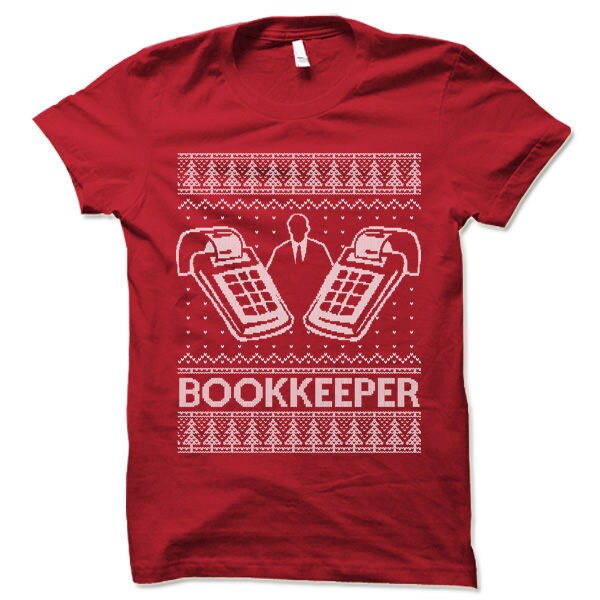 Bookkeeper Christmas T-Shirt Unique Bookkeeper Holiday Gift Accounting Christmas Apparel image 2