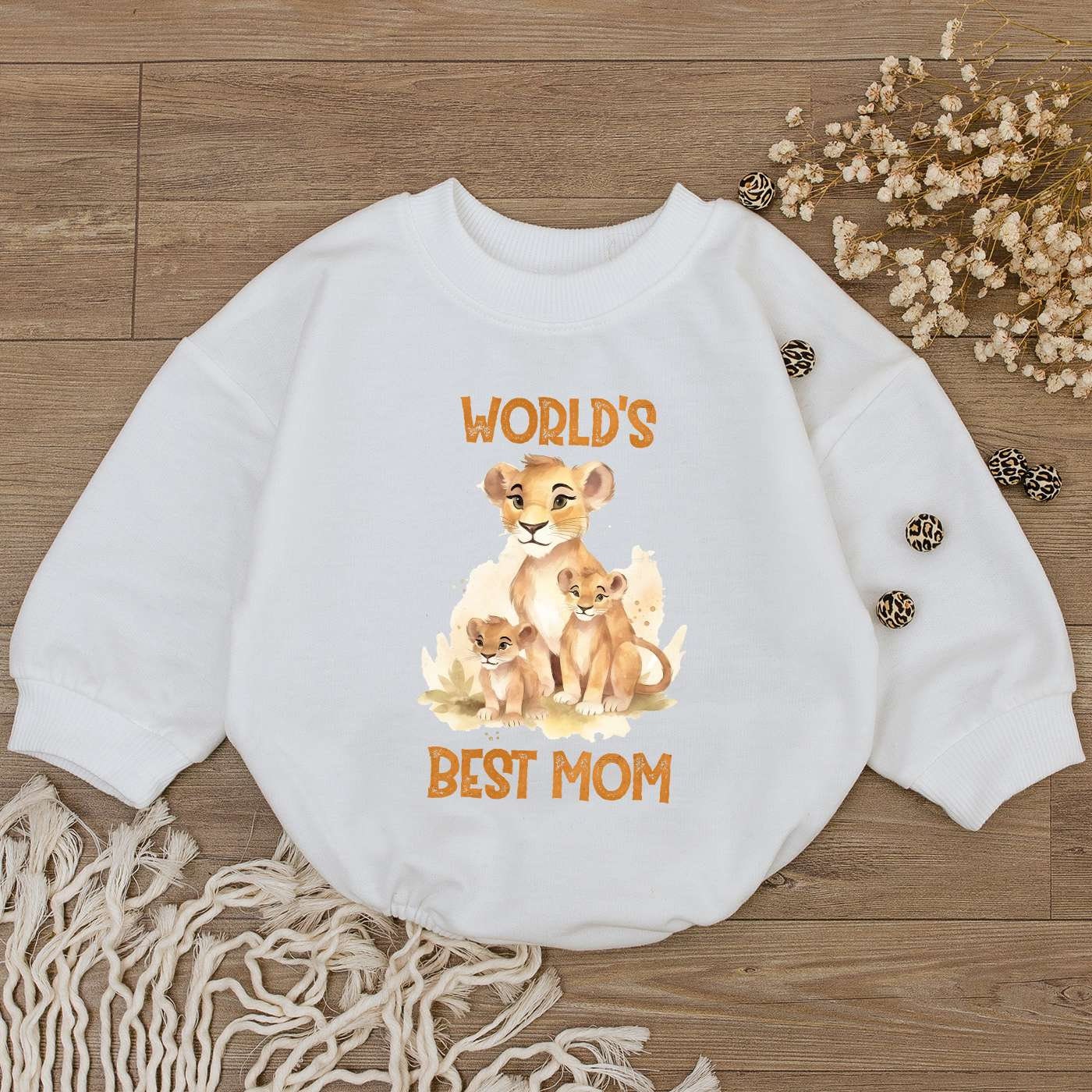 World's Best Mom Baby Romper Mother's Day Bodysuit I Love Mom Gift Newborn Girl Outfit image 1