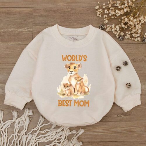 World's Best Mom Baby Romper Mother's Day Bodysuit I Love Mom Gift Newborn Girl Outfit image 0