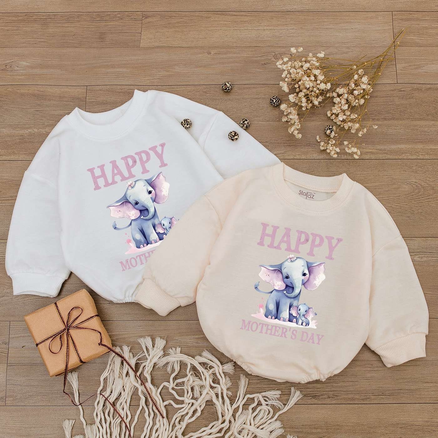 Happy Mother's Day Baby Romper 1st Mother's Day Bodysuit Gift for New Mom Newborn Girl Boy Outfit image 2