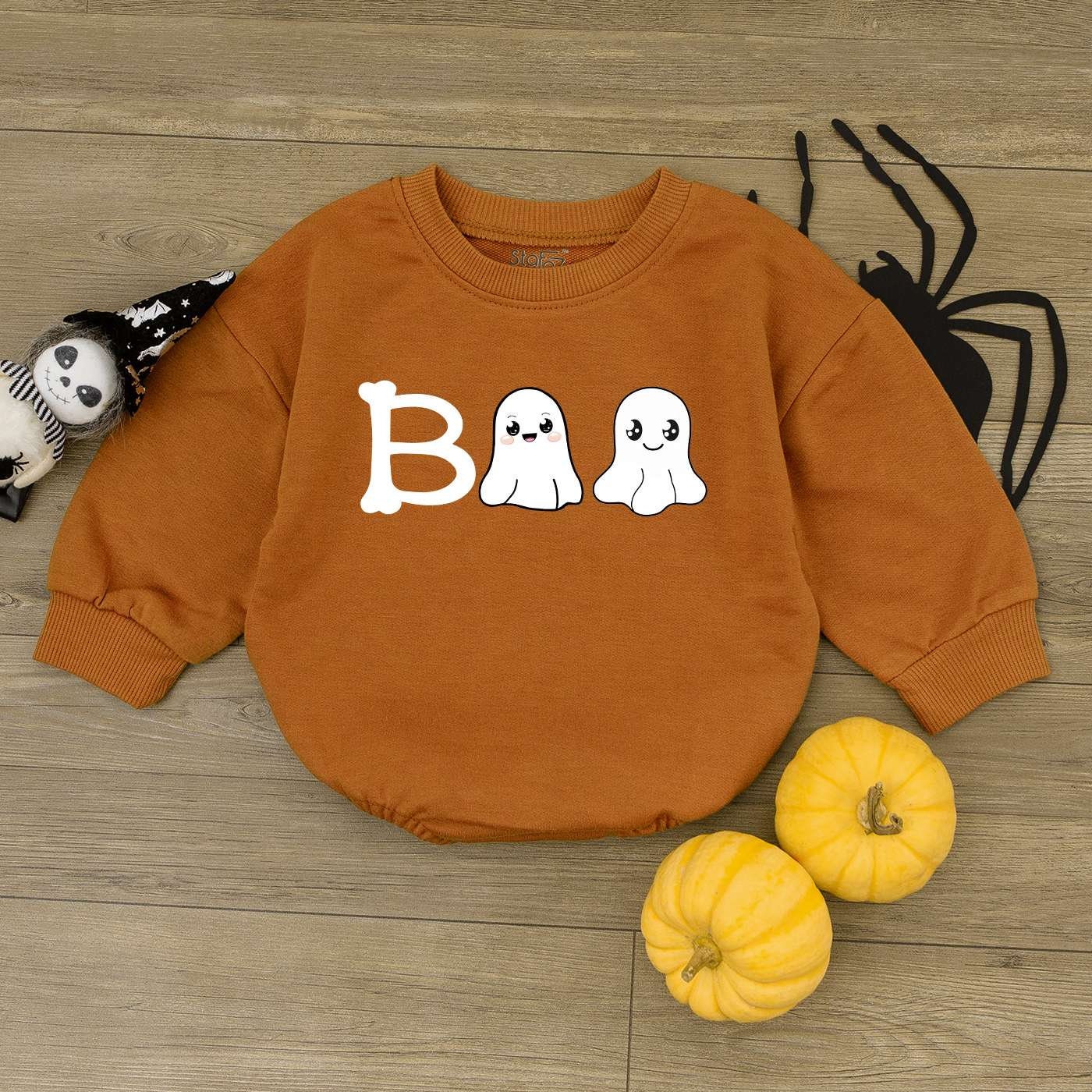 Halloween Baby Romper Boo Newborn Bodysuit Fall Baby Clothes Pumpkin Shirt for Kids image 1