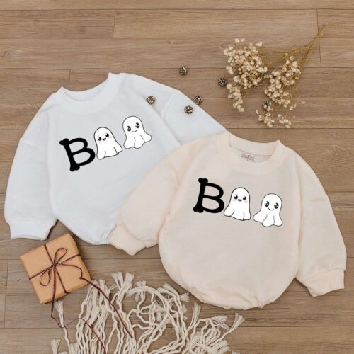 Halloween Baby Romper Boo Newborn Bodysuit Fall Baby Clothes Pumpkin Shirt for Kids image 0