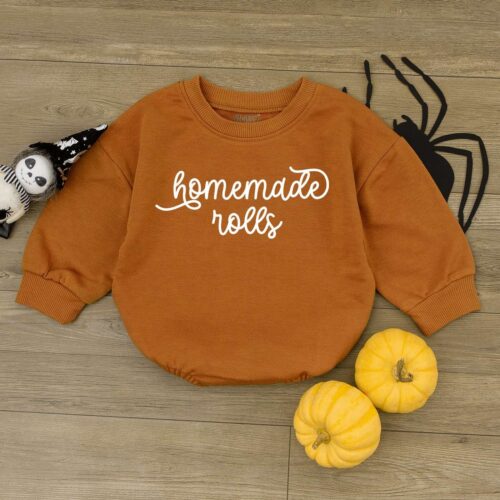 Retro Thanksgiving Baby Bodysuit Autumn Toddler Sweater Natural Baby Romper Funny Baby Shower Gift image 0