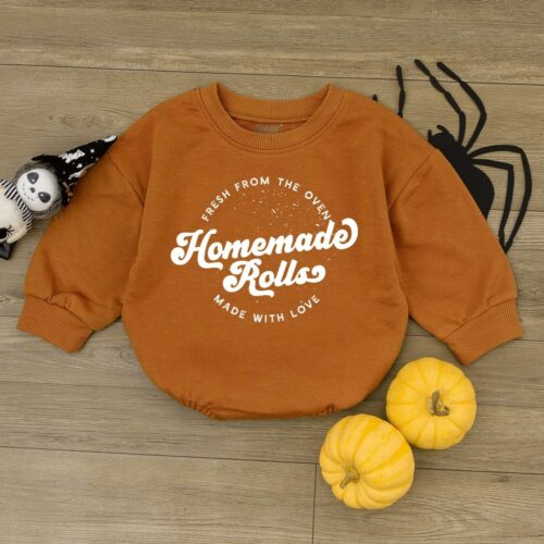 Homemade Retro Baby Romper Fall Toddler Sweater Autumn Kids Clothes Thanksgiving Baby Bodysuit image 0