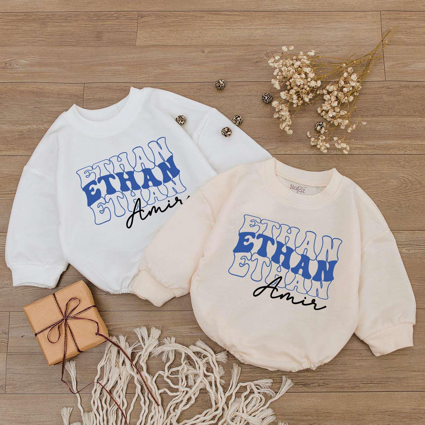 Personalized Baby Long Sleeve Romper Custom Going Home Outfit for Boys/Girls Newborn Gift image 2