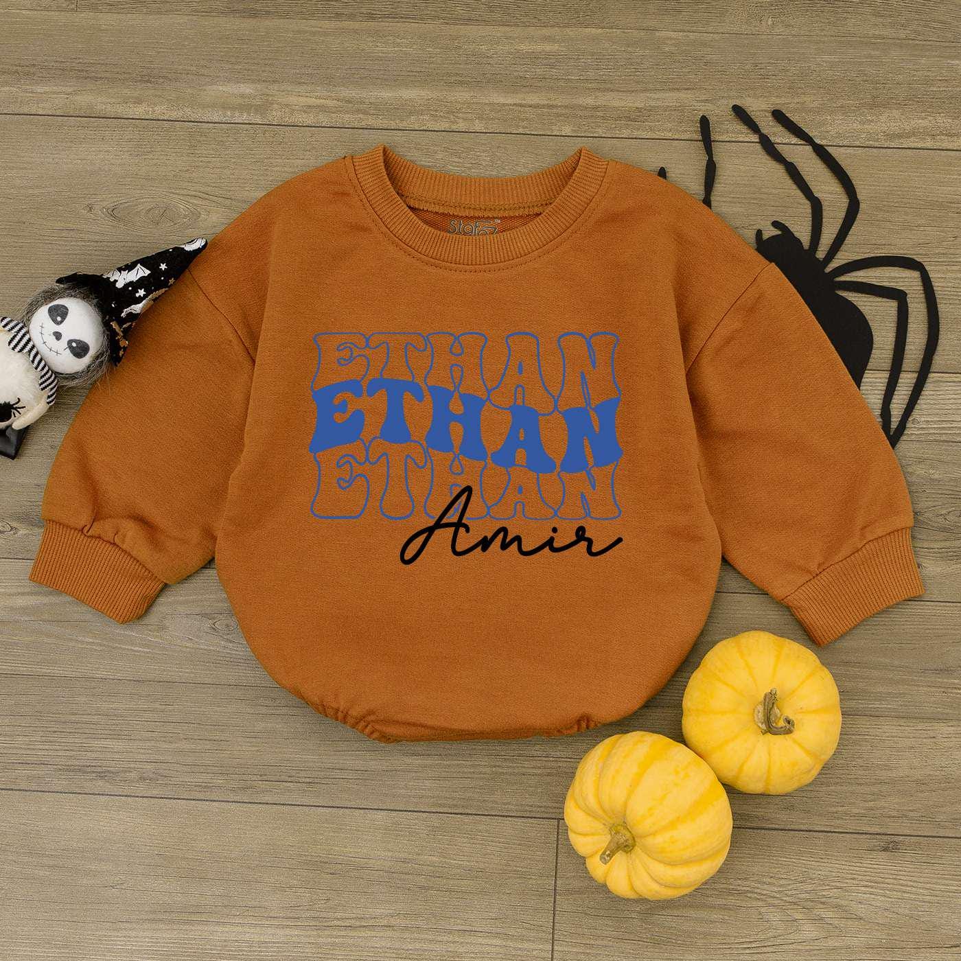 Personalized Baby Long Sleeve Romper Custom Going Home Outfit for Boys/Girls Newborn Gift image 1